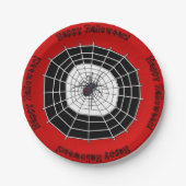 ブラックウィドスパイダーハッピーハローウィンパーティー ペーパープレート (正面)