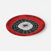 ブラックウィドスパイダーハッピーハローウィンパーティー ペーパープレート (アングル)