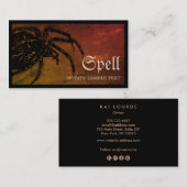 ブラックウィドスパイダーハロウィーンビジネスカード 名刺 (正面/裏面)