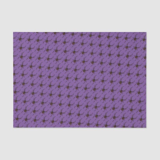 ブラックウィドスパイダーハロウィーンピクセルアートパターン 薄葉紙 (正面)