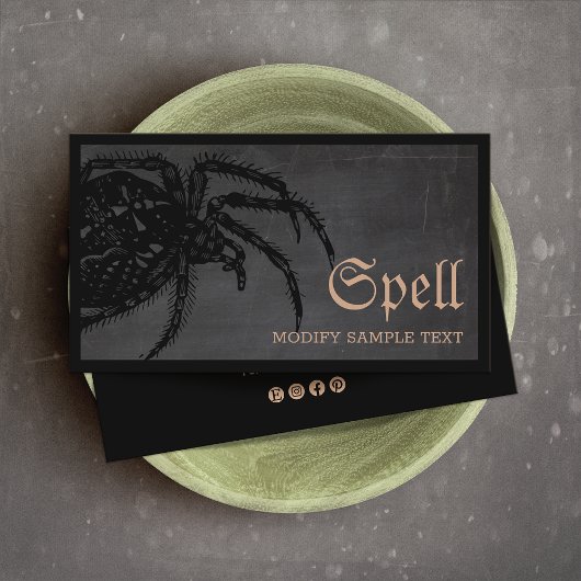 ブラックウィドスパイダーハロウィーン 名刺