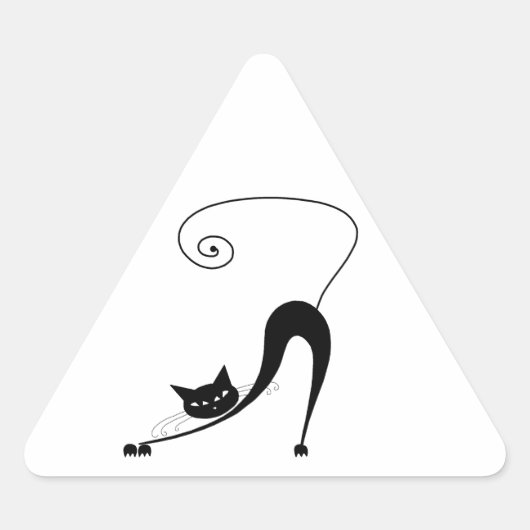 ブラックウィムシー子猫2 三角形シール (正面)