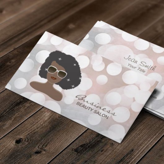 ブラックウィメンズインサングラス美しいサロン 名刺