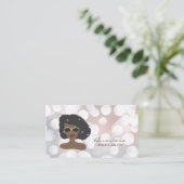 ブラックウィメンズインサングラス美しいサロン 名刺 (スタンド正面)