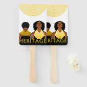 ブラックウィメンズトライバルネックレスアフリカ伝統 ハンドファン (正面&裏面)