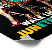 ブラックウィメンズ1865年祝自由チェレ ポスター (角)