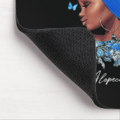 ブラックウィメンズwe衣服ブルーアロピシア認識度 マウスパッド (コーナー)