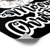 ブラックウィンキングサンタメリークリスマスアフリカンアメリカ ポスター (角)