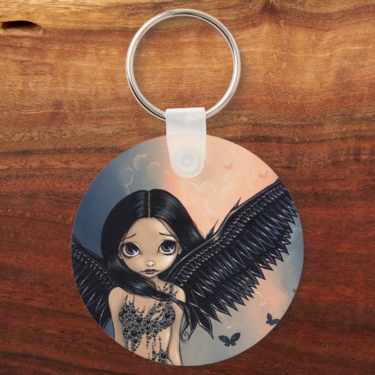 「ブラックウィングエンジェル」キーチェーン キーホルダー (正面)