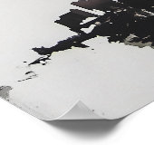 ブラックウィングスとグラフィティエンジェル – アーバン通りアート ポスター (角)