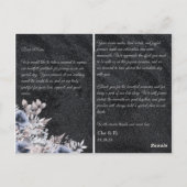 ブラックウィンターウェディングサンキューカード ポストカード (裏面)