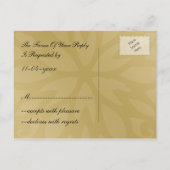 ブラックウィンターウェディングスプスカード インビテーションポストカード (裏面)