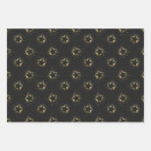 ブラックウィンターホリデー ラッピングペーパーシート (正面3)