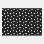 ブラックウィンターホリデー ラッピングペーパーシート (正面2)