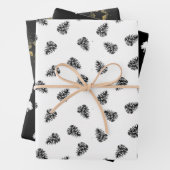 ブラックウィンターホリデー ラッピングペーパーシート (インサイチュ)