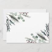 ブラックウィンターボタニカル4フォトホリデーカード シーズンカード (裏面)