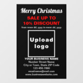 ブラックウィンドウクリングのビジネス向けクリスマスセール ウィンドウサイン (シート)