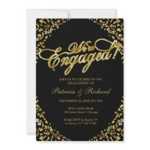 ブラックウィーズ婚約した婚約パーティ招待状