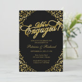 ブラックウィーズ婚約した婚約パーティ招待状 案内状 (スタンド正面)