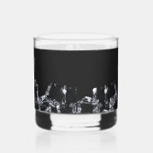 ブラックウイスキーガラスモノグラムきらめくアイキューブ ウイスキーグラス (左)