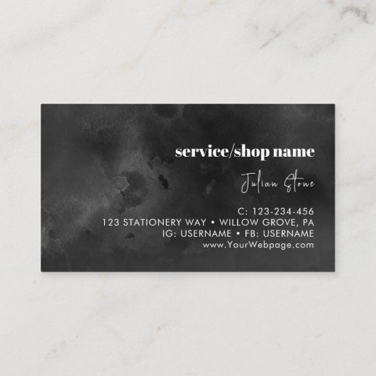 ブラックウイスキー 名刺 (裏面)