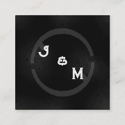 ブラックウェスタン結婚ゴシックのSteエンクロージャスモール エンクロージャーカード (裏面)