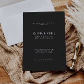 ブラックウェディングの招待テンプレート 招待状