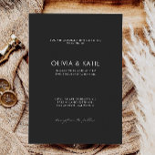 ブラックウェディングの招待テンプレート 招待状