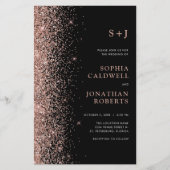 ブラックウェディングへの招待に対する予算の全グリッターを1つに (正面)