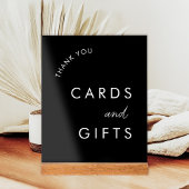 ブラックウェディングカードとギフトテーブル アクリルサイン