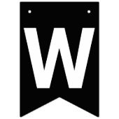 ブラックウェルカムホームバナー バンティングフラッグ (第3の旗)