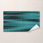 ブラックウェーブ付きの青い布地テクスチャ バスタオルセット (ハンドタオル)