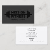 ブラックウエイトトレーニングパーソナルトレーナートレーニング 名刺 (正面/裏面)