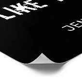 ブラックウエイトリフティングフィットネスジム ポスター (角)