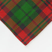ブラックウォッチキャンベルタータンチェックレッドグリーンプレイド フリースブランケット (角)