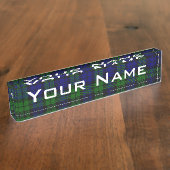 ブラックウォッチタータンチェックキャンベルクラン デスクネームプレート (側面)