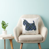 ブラックウォッチタータンチェックスコティッシュテリア クッション (椅子)