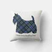 ブラックウォッチタータンチェックスコティッシュテリア クッション (裏面)