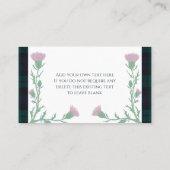 ブラックウォッチタータンチェックセントアンドリュース プレイスカード (裏面)