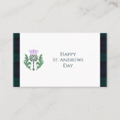 ブラックウォッチタータンチェックセントアンドリュース プレイスカード (正面)