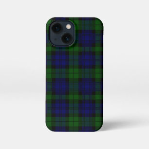 ブラックウォッチタータンチェックブルーグリーンプレイド iPhone 13 MINIケース