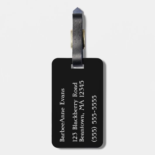 ブラックウォッチタータンチェックプレイド個人用設定 ラゲッジタグ (裏面縦)