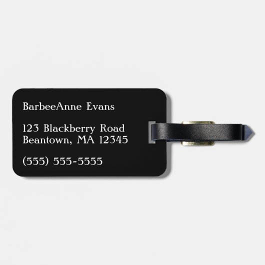 ブラックウォッチタータンチェックプレイド個人用設定 ラゲッジタグ (裏面横)