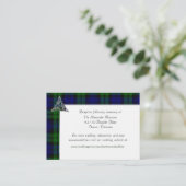 ブラックウォッチタータンチェック結婚プレイド エンクロージャーカード (スタンド正面)