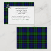 ブラックウォッチタータンチェック結婚プレイド エンクロージャーカード (正面/裏面)