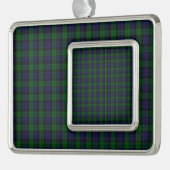 ブラックウォッチタータンチェック シルバープレートフレームオーナメント (左)