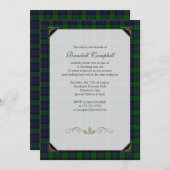 ブラックウォッチタータン引退パーティー招待状 招待状 (正面/裏面)