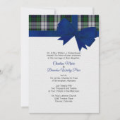 ブラックウォッチドレスプレイド結婚式招待状 招待状 (正面)