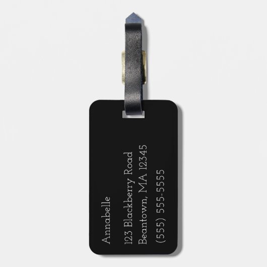 ブラックウォッチプレイドタータンチェックパーソナライズ ラゲッジタグ (裏面縦)