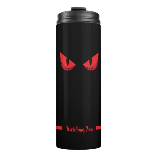 ブラックウォッチング怖い目を見つめて赤い タンブラー (正面)